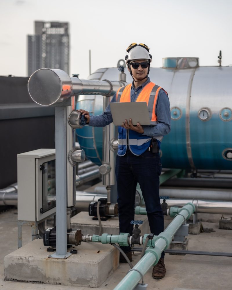Industrial Engineer Troubleshooting HVAC System